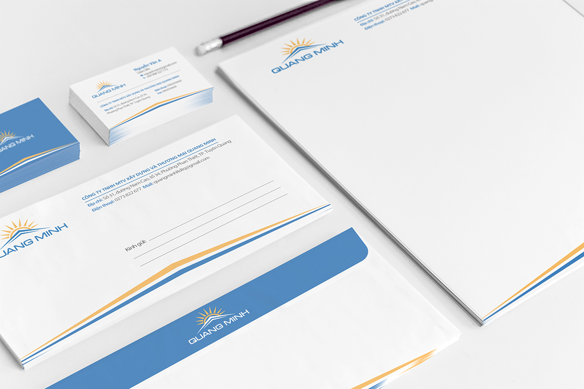 Quang Minh - Thiết kế logo thương hiệu, bộ CIP cho Công ty Quang Minh